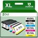 950XL and 951 Combo Pack Ink 950XL 951XL Replacement for HP 950 and 951 Ink Cartridge for OfficeJet Pro 8600 8610 8620 8100 8630 8660 8640 276DW 251DW Printer(Black Cyan Magenta Yellow) 5 Pack