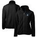 Women's Cutter & Buck Black Detroit Lions Throwback Logo Cascade Eco Sherpa Fleece Full-Zip Jacket