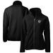 Women's Cutter & Buck Black Las Vegas Raiders Throwback Logo Cascade Eco Sherpa Fleece Full-Zip Jacket