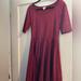 Lularoe Dresses | Lularoe Mauve Embossed Nicole Dress Large L | Color: Pink | Size: L