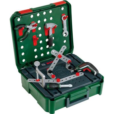 Kinder-Werkzeug-Set KLEIN "Bosch Werkbankkoffer + Ixolino II" Spielwerkzeug bunt (dunkelgrün, rot, grau) Kinder Bosch Kinderwerkzeug