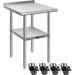 VIVOHOME Stainless Steel Work Table with Backsplash Food Prep Commercial Table with Wheels for Restaurant Hotel Home and Warehouse (24 x 24 x 36 inch)