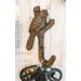 Pack Of 2 Cast Iron Rustic Western Bird Perching On Tree Twig Branch Wall Hook