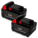 Vinida 2pack For Milwaukee M18 Battery 18V 6000mAh Li-ion Black Red Compatible with 48-11-1890 48-11-1860