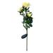 Aousin LED Solar Light Rose Flower Lawn Stake Lamps Yard Art Garden Decor (Yellow)