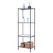 Gzxs 4-Tier Wire Shelving Unit Metal Storage Rack Adjustable Organizer Perfect for Pantry Laundry Bathroom Kitchen Closet Organization Black