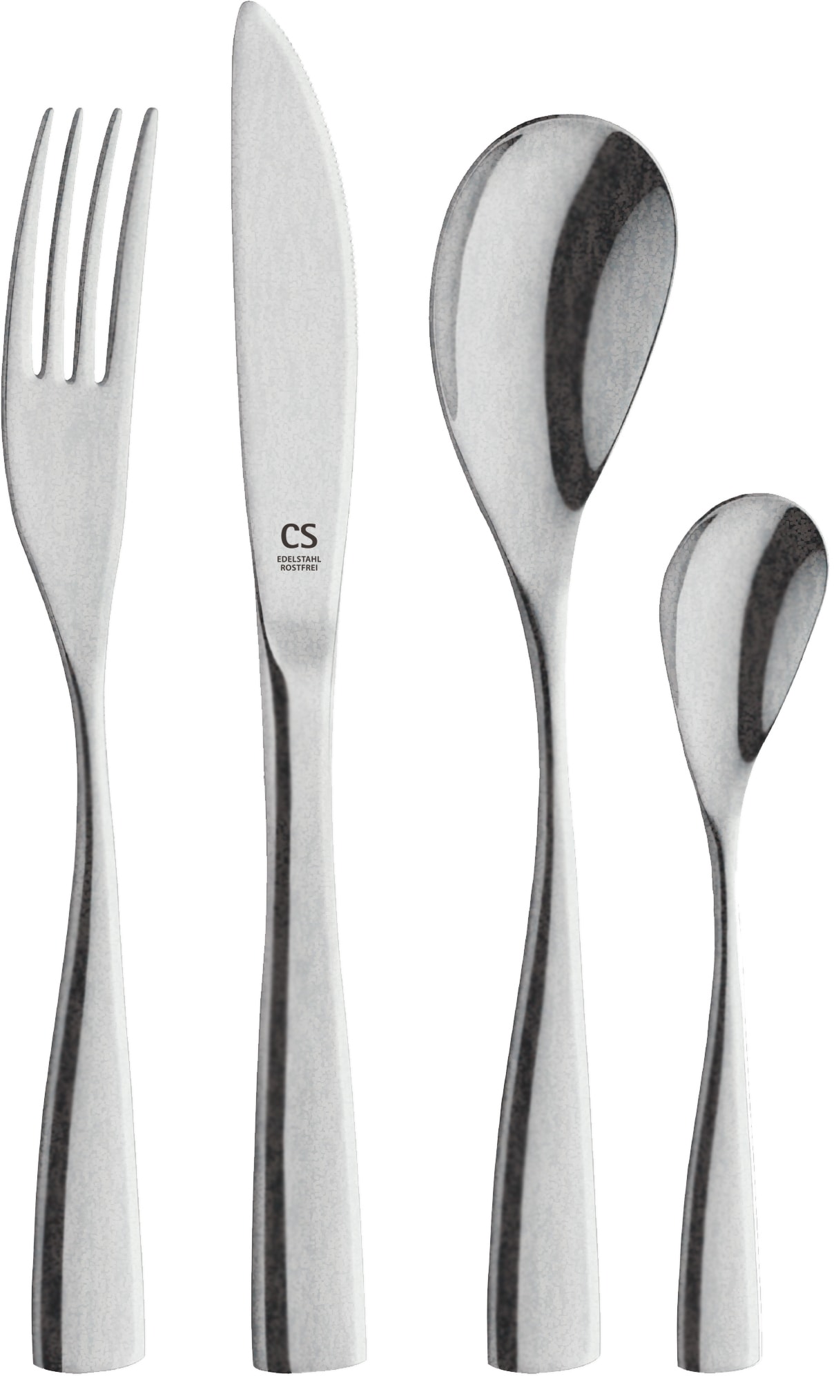 Besteck-Set CARL SCHMIDT SOHN "Bocholt", silber (silberfarben), 24 Stk., Edelstahl, Essbesteck-Sets, hochwertige PVD-Beschichtung Image