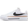 Sneaker NIKE SPORTSWEAR "COURT LEGACY LIFT", Gr. 41, schwarz-weiß (weiß, schwarz, hemp, team, orange), Leder, Synthetik, sportlich, Schuhe Plateausneaker Skaterschuh Sneaker low