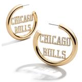 BaubleBar Chicago Bulls Logo Large Hoop Earrings