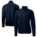 Men's Cutter & Buck Navy Detroit Lions Big Tall Cascade Eco Sherpa Fleece Full-Zip Jacket