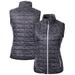 Women's Cutter & Buck Black Indianapolis Colts Throwback Logo Rainier PrimaLoft Eco Printed Full-Zip Puffer Vest