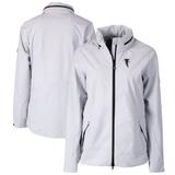 Women's Cutter & Buck Gray Atlanta Falcons Throwback Logo Vapor Full-Zip Rain Jacket