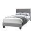 Better Home Products Giulia Faux Leather Upholstered Twin Platform Bed in Gray - Better Home Products GIULIA-33-FL-GRY