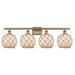 Innovations Lighting Bruno Marashlian Farmhouse Rope 36 Inch 4 Light Bath Vanity Light - 516-4W-BB-G121-8RB-LED