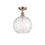 Innovations Lighting Bruno Marashlian Athens Water Glass 10 Inch 1 Light Semi Flush Mount - 516-1C-AC-G1215-10-LED