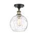 Innovations Lighting Bruno Marashlian Athens Water Glass 8 Inch 1 Light Semi Flush Mount - 516-1C-BK-G1215-8