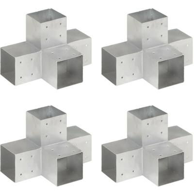 Pfostenverbinder 4 Stk. X-Form Verzinktes Metall 101 x 101 mm Vidaxl Image