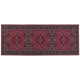 Teppich Läufer Rot Stoff 80 x 200 cm Rechteckig mit Blumenmuster Orientalisch Rutschfest Vintage Orientteppich Vorleger Flur Küche Schlafzimmer