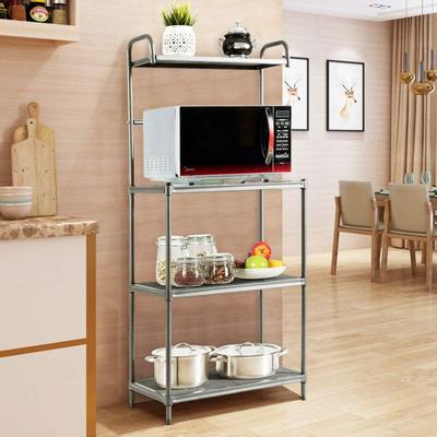 Costway - Küchenregal 4-stufig für Mikrowelle, mit verstellbaren Regalboeden, Mikrowellenregal mit Image
