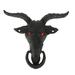 Zeckos Black Cast Iron Baphomet Goat Head Door Knocker - 6.75 X 7.5 X 1.5 inches