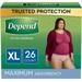 Depend Fresh Protection Adult Incontinence Underwear for Women Maximum XL Blush 26Ct