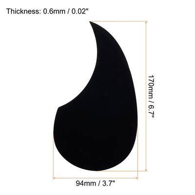 Guitar Pickguard Self Adhesive Water Drop Shape 2 Pack