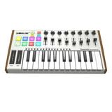 WORLDE TUNA Ultra-Portable 25-Key USB MIDI Keyboard Controller 8 RGB Backlit Trigger Pads with 6.35mm Pedal Jack