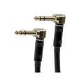 Monoprice Pro Audio Cable - 15 Feet - Black | 1/4 Inch (TRS) Right Angle Male to Male Right Angle 16AWG Cable Cord (Gold Plated) - Premier Series