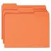 Business Source-1PK Business Source 1/3 Tab Cut Recycled Top Tab File Folder - Orange - 10% Recycled - 100 / Box