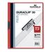 Durable DuraClip Report Cover Clip Fastener 8.5 x 11 Clear/Red 25/Box