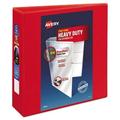 Avery Heavy-Duty View Binder with DuraHinge and Locking One Touch EZD Rings 3 Rings 3 Capacity 11 x 8.5 Red