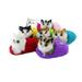 7 Pieces Sleeping Cat in Slippers Cat Doll with Open Eyes Fluffy Mini Kitty with Meowing Sound Sleeping Kitty Toy Ornament for Home Table Car Decoration for Kids.