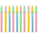 Pnellth 10Pcs Musical Toy Detachable Cartoon 6 Hole Design Mini Portable Flute Baby Musical Instrument Toy for Daily Life