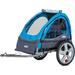 Instep Bike Trailer for Toddlers Kids Single and Double Seat 2-In-1 Canopy Carrier Multiple Colors Blue Double Seat Bike Trailer