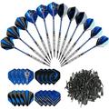 Naler Set of 12 Soft Dart (18g) with 16 Dart Flights and 200 Dart Soft Tip Points for Electronic Dartboard 5.51 in