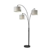 Adesso Home Brand Bowery 3-Arm Arc Lamp in Black Color