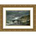 Claude Monet 24x16 Gold Ornate Framed and Double Matted Museum Art Print Titled - La Pointe De La Heve at Low Tide (1865)