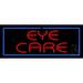 Red Eye Care Blue Border LED Neon Sign 13 x 32 - inches Black Square Cut Acrylic Backing with Dimmer - Bright and Premium built indoor LED Neon Sign for Defence Force.