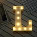Loopsun Fall Decorations for Home Alphabet LED Letter Lights Light Up White Plastic Letters Standing Hanging L