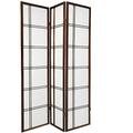 Legacy Decor Double Cross Shoji 3 Panel Room Divider 71 Tall Espresso Color