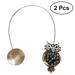 2Pcs Bronze Owl Design Magnetic Magnet Window Door Curtains Tieback Tie-Back Buckle Clip Drapery Hooks Holder