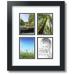 ArtToFrames Collage Photo Picture Frame with 4 - 3.5x5 Openings Framed in Black with Super White and Black Mats (CDM-3926-1)
