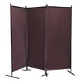 Topcobe Portable Trifold Wall Divider for Home Office 6 Ft Tall Modern Room Divider for Bedroom Living Room Dining Room 3-Panel Freestanding Privacy Screen for Study Balcony Brown