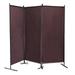 Topcobe Portable Trifold Wall Divider for Home Office 6 Ft Tall Modern Room Divider for Bedroom Living Room Dining Room 3-Panel Freestanding Privacy Screen for Study Balcony Brown