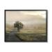 Stupell Industries Foggy Misty Morning Lone Tree Farmland Field Photography Black Framed Art Print Wall Art 20x16 by Lori Deiter