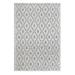 HomeRoots 475231 6 x 9 ft. Diamond Trellis Modern Area Rug Ivory & Grey