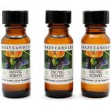 Crazy Candles Exotic Scents BC (Blend of Citrus Herbs Sexy Mens Aroma) 3 Bottles 1/2 Fl Oz Each (15ml) Premium Grade Scented Fragrance Oil