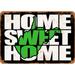 10 x 14 METAL SIGN - Home Sweet Home West Virginia Black Green - Vintage Rusty Look