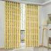 WANYNG Curtain Closet Curtains for Bedroom 2 PCS Vines Leaves Tulle Door Window Curtain Drape Panel Sheer Scarf Valances Yellow