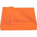 500 Thread Count 3 Piece Flat Sheet ( 1 Flat Sheet + 2- Pillow cover ) 100% Egyptian Cotton Color Orange Solid Size King